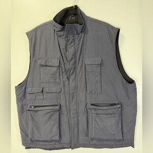 Men's Charcoal North Bay Outdoor Fleece‎ Lined Utility Vest 2X